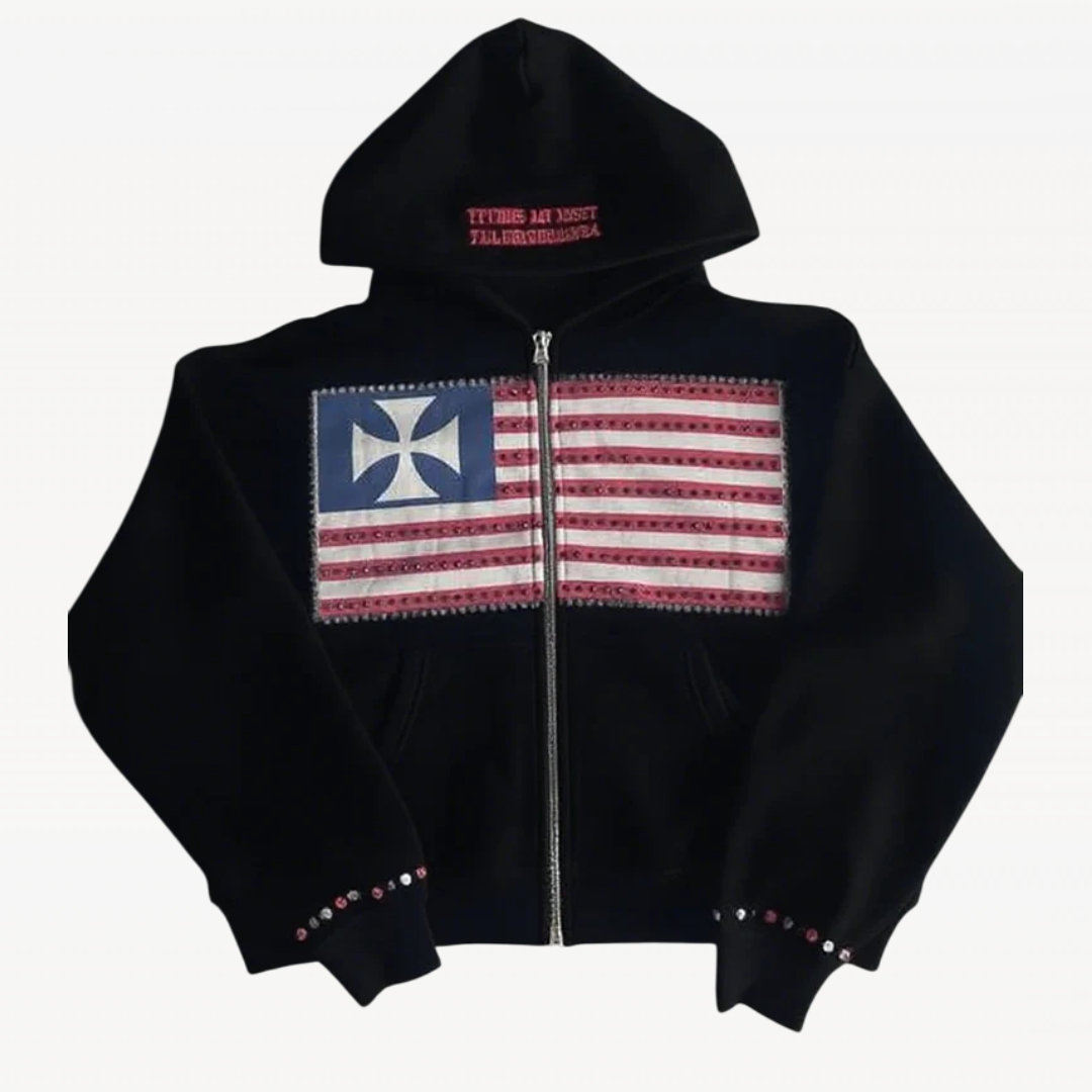 Bold Zip Up Hoodie