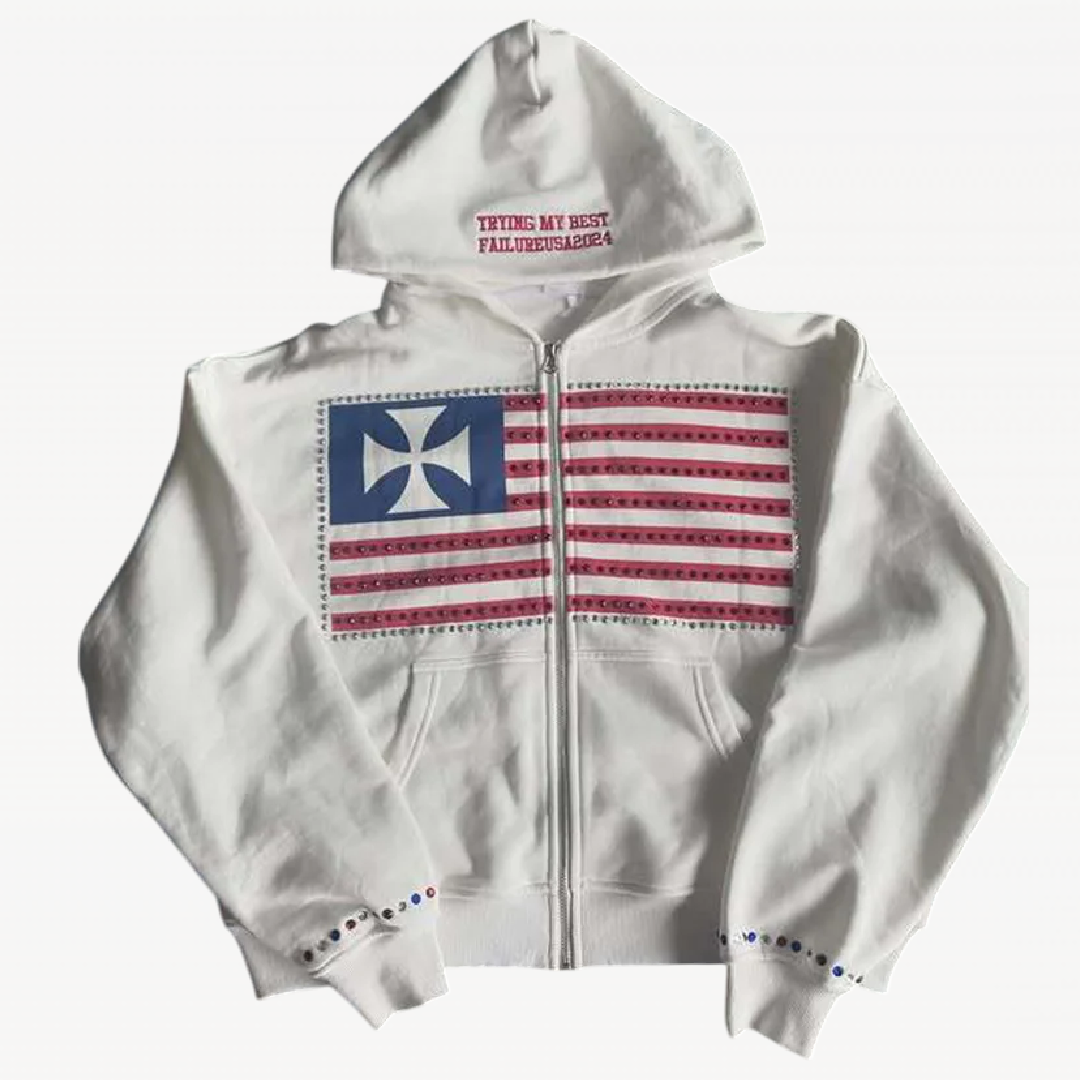 Bold Zip Up Hoodie