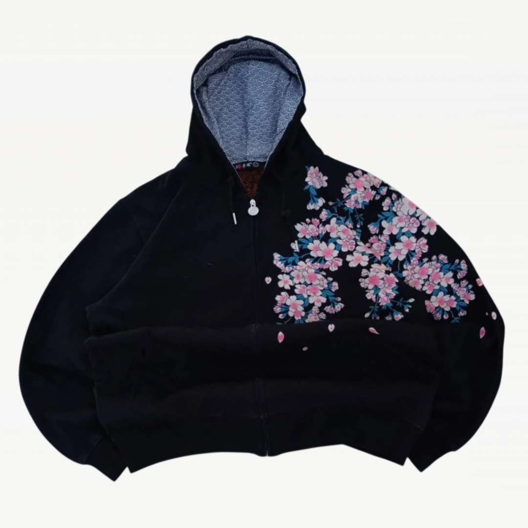 Flowers Zip Up Hoodie