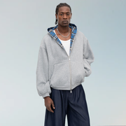 American Double-Sided Zip Up Hoodie
