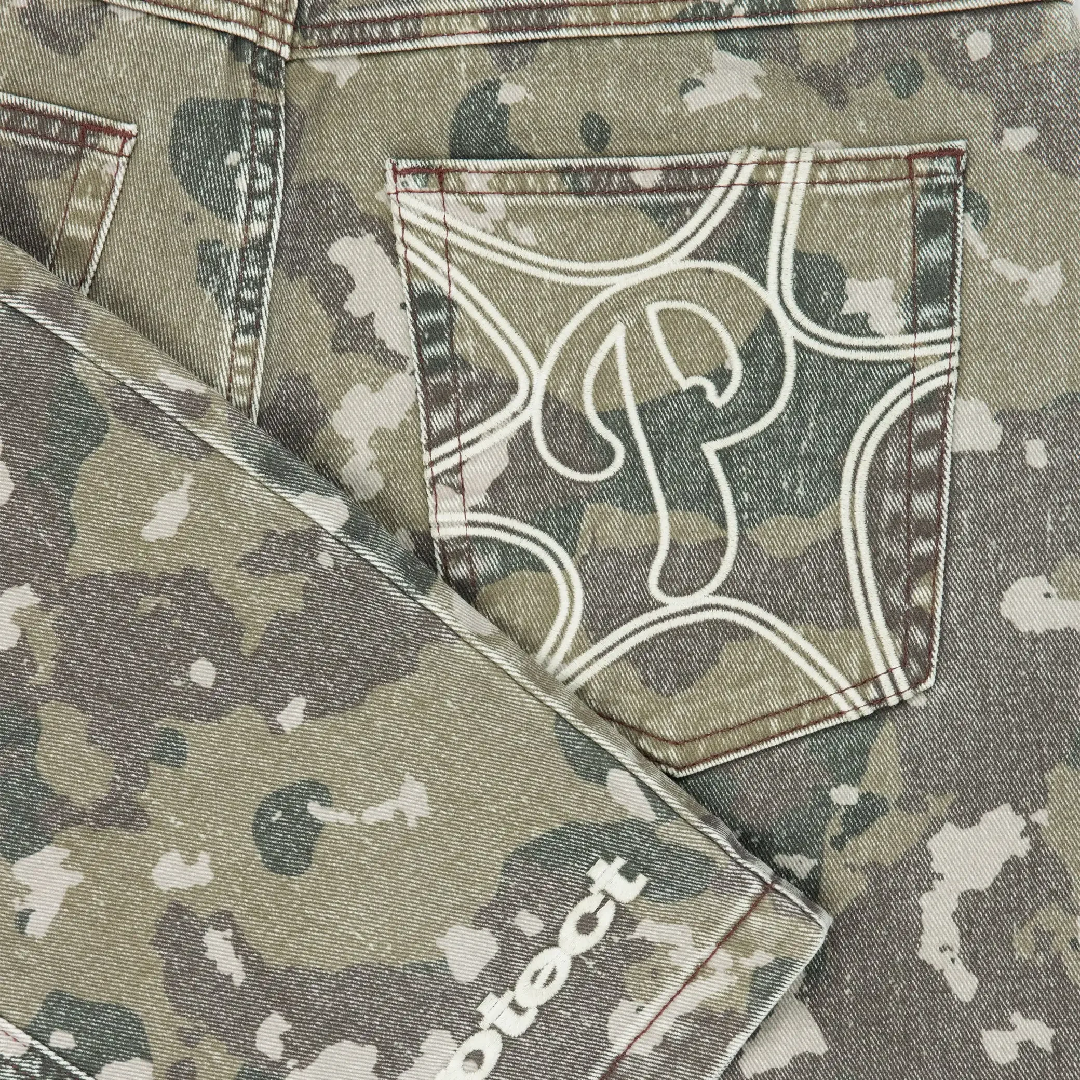 Camouflage Denim Shorts
