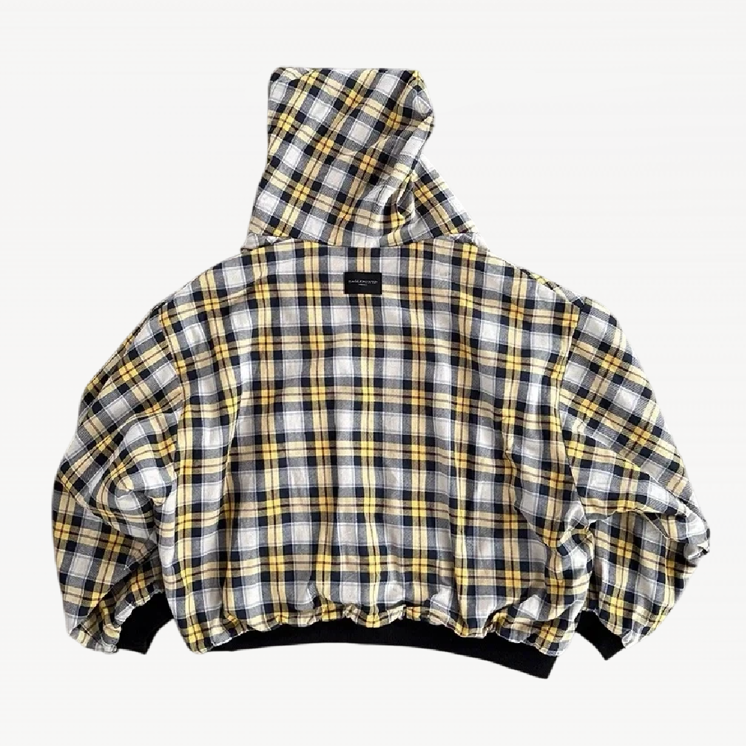 Double-Sided Black Zip Up Hoodie