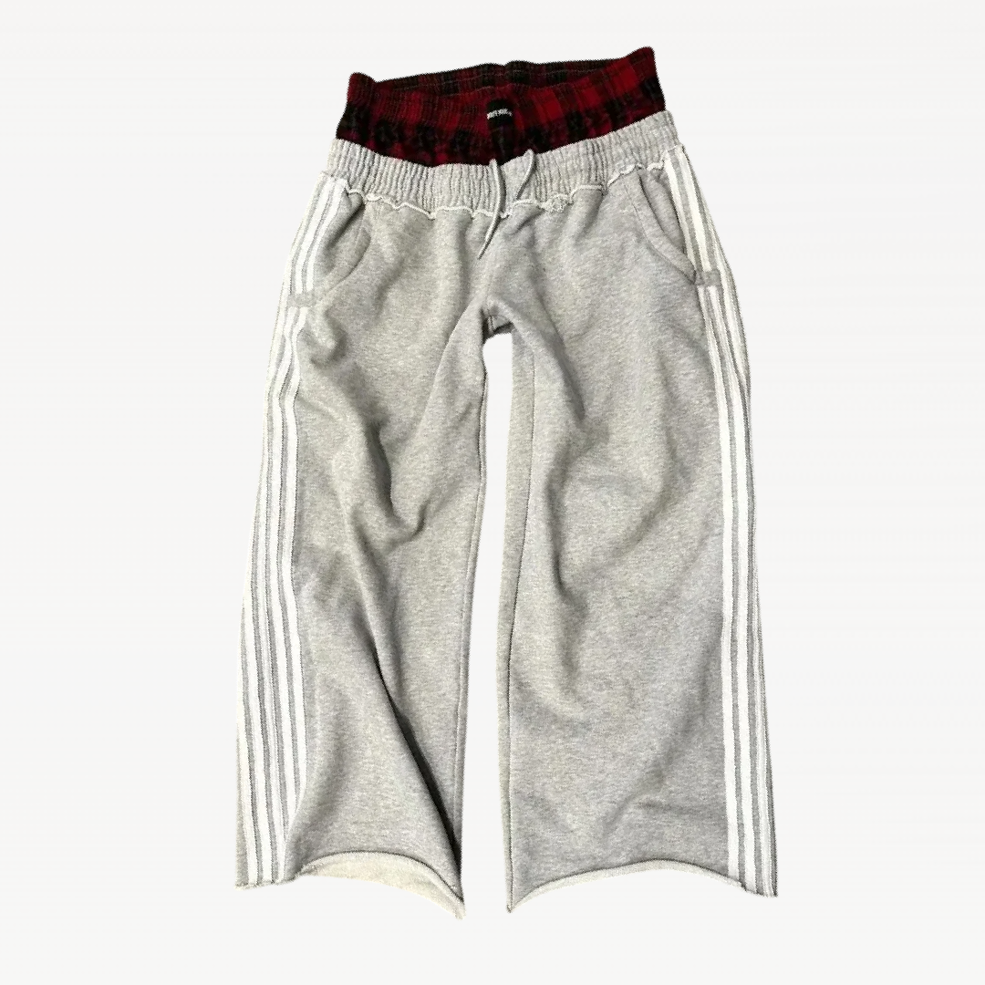 Striped Double Waist Sweatpants